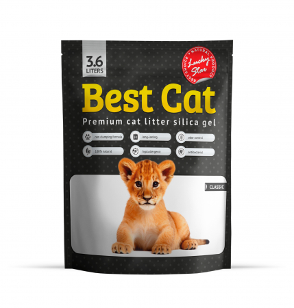 Produse pentru pisici - Best Cat Silicat Classic- Asternut igienic pisici, fara aroma, 3.6l
