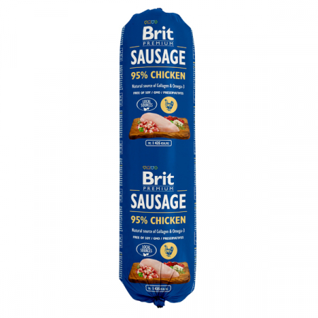 Hrana umeda - Salam cu pui Brit Premium pentru caini
