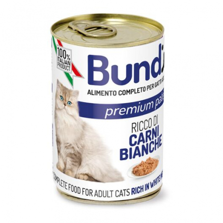 Hrana umeda - BUNDY, conserva pentru pisici, carne alba, 400g