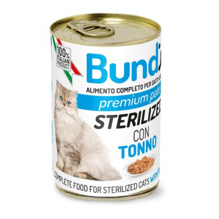 Hrana umeda - BUNDY, conserva pentru pisici sterilizate, cu ton, 400g