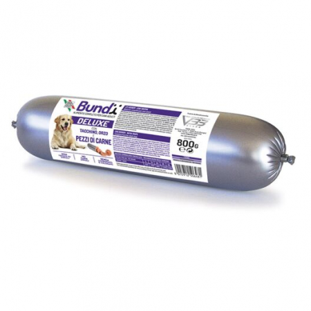 Hrana umeda - BUNDY Super Premium, salam pentru caini, curcan, orez, 800g