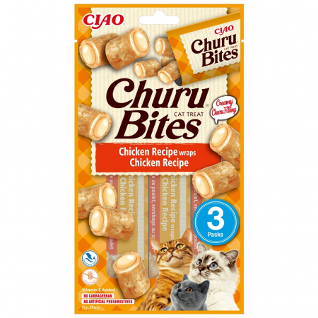 Recompense - Churu Bites, Recompense cremoase pentru pisici cu pui