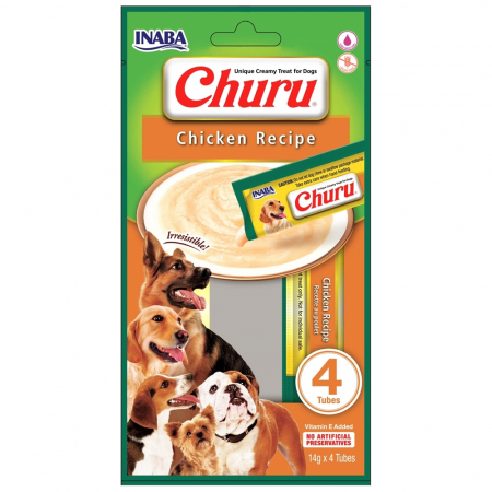 Recompense - Churu-Recompense cremoase pentru caini cu pui