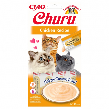 Recompense - Churu, Recompense cremoase pentru pisici cu pui