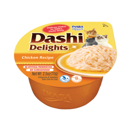 Produse pentru pisici - Ciao Dashi Delights, Hrana umeda complementara pentru pisici, cu pui, 70g