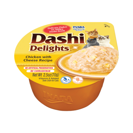 Produse pentru pisici - Ciao Dashi Delights, Hrana umeda complementara pentru pisici, cu pui si branza, 70g