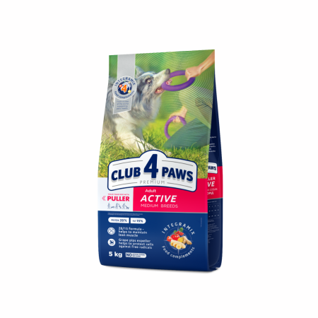 Hrana uscata pentru caini de talie medie, activi, CLUB4PAWS
