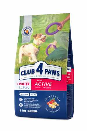 Hrana uscata - Hrana uscata pentru caini activi de talie mica, Club4Paws