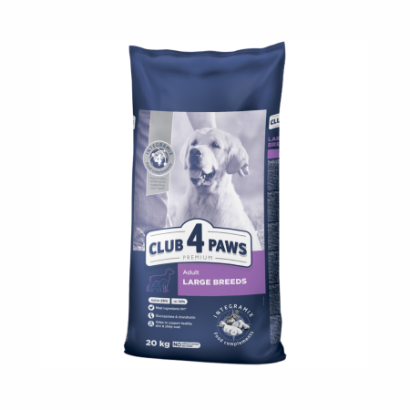 Produse pentru caini - CLUB4PAWS, Hrana uscata pentru caini de talie mare, 20kg