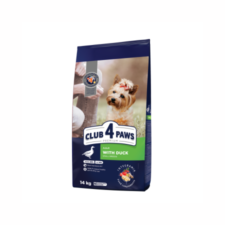 CLUB4PAWS, Hrana completa pentru caini de talie mica-cu rata