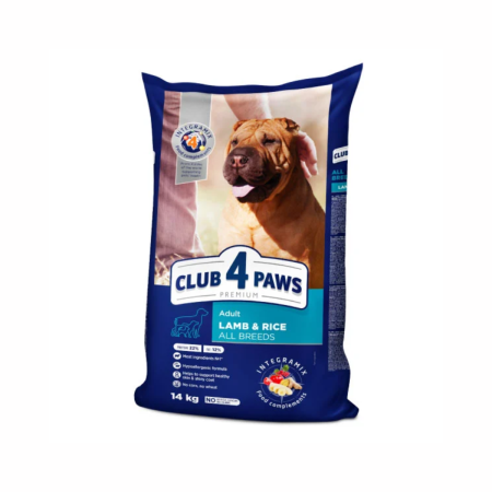 Produse pentru caini - CLUB4PAWS, Hrana uscata hipoalergenica pentru caini, cu miel si orez