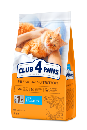 Club 4 Paws, Hrana uscata pisici adulte, cu somon, 2kg