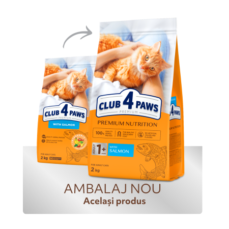 Club 4 Paws, Hrana uscata pisici adulte, cu somon, 2kg [1]