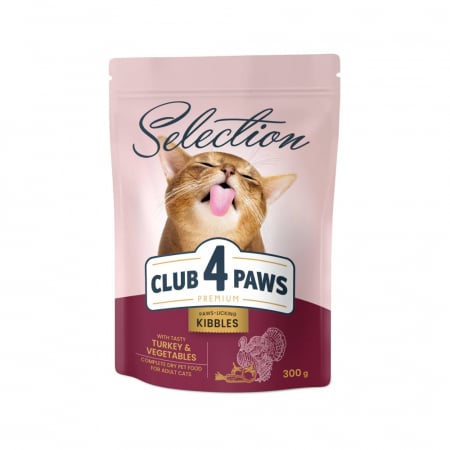 Hrana uscata - Club4Paws Selection, Hrana uscata pisici, vita si legume