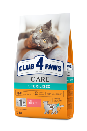 Hrana uscata - Club 4 Paws, Hrana uscata pisici sterilizate, curcan, 5kg