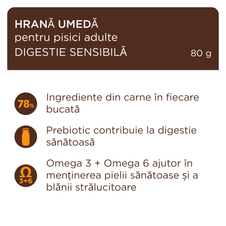 Club 4 Paws Premium, Hrana umeda pisici, Sensitive, pui in sos, 24x80g [1]