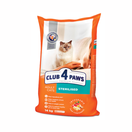 Hrana uscata - Club 4 Paws Premium, Hrana uscata pentru pisici sterilizate, 14kg