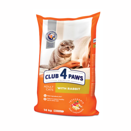 Hrana uscata - Club 4 Paws Premium, Hrana uscata pisici adulte, cu Iepure, 14kg