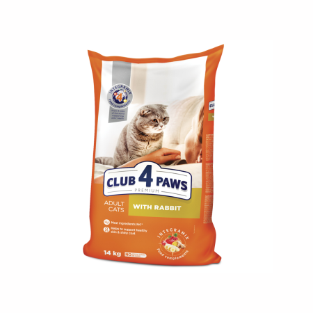 Hrana uscata - Club 4 Paws Premium, Hrana uscata pisici adulte, cu Iepure, 14kg
