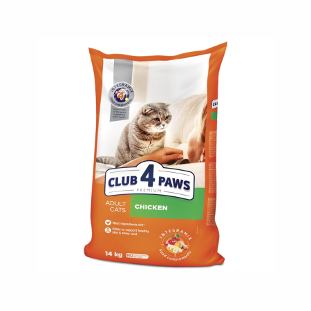 Hrana uscata - Club 4 Paws Premium, Hrana uscata pisici adulte, cu Pui 14kg