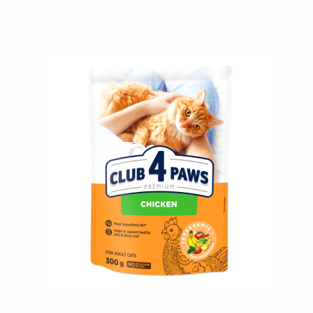 Hrana uscata - Club 4 Paws Premium, Hrana uscata, pisici adulte, cu Pui, 300g