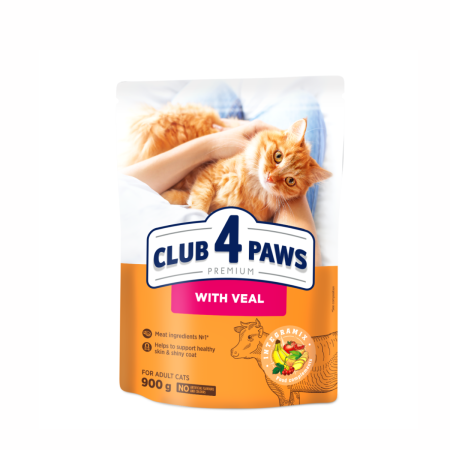 Hrana uscata - Club 4 Paws Premium, Hrana uscata, pisici adulte, cu Vita, 900g