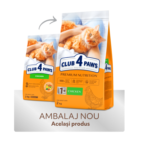 Club 4 Paws Premium, Hrana uscata pisici adulte - Pui, 2kg [1]