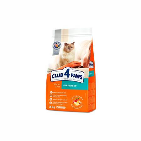 Hrana uscata - Club 4 Paws Premium, Hrana uscata pisici sterilizate, 2kg