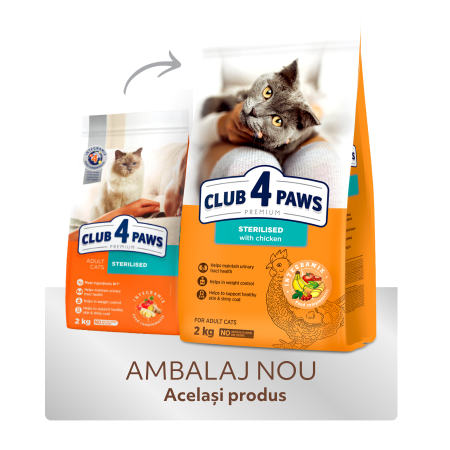 Club 4 Paws Premium, Hrana uscata pisici sterilizate, 2kg [6]