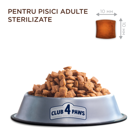 Club 4 Paws Premium, Hrana uscata pisici sterilizate, 2kg [1]