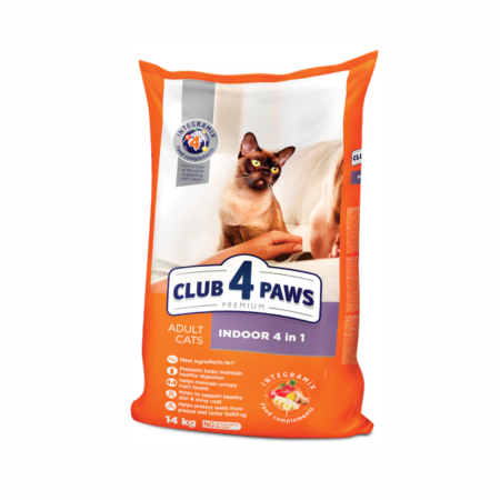 Produse pentru pisici - Club 4 Paws Premium, Indoor, Hrana uscata pisici adulte, 14kg