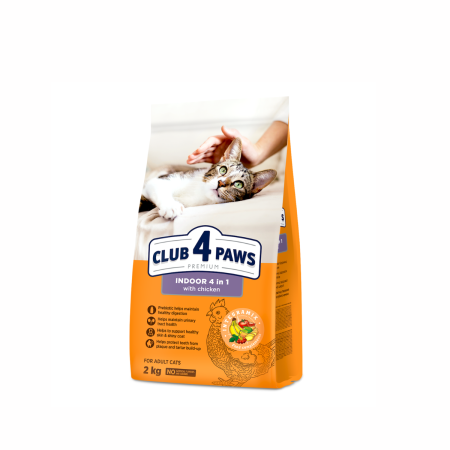 Hrana uscata - Club 4 Paws Premium, Indoor, Hrana uscata pisici adulte, 2kg