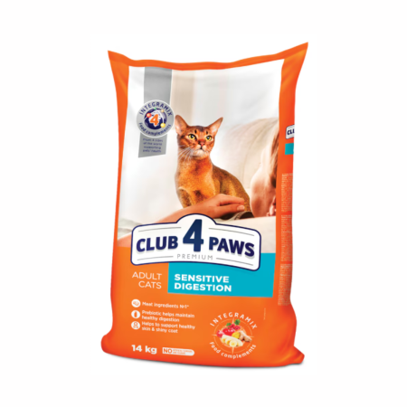 Hrana uscata - Club 4 Paws Premium, Sensitive, Hrana uscata pisici adulte, 14kg