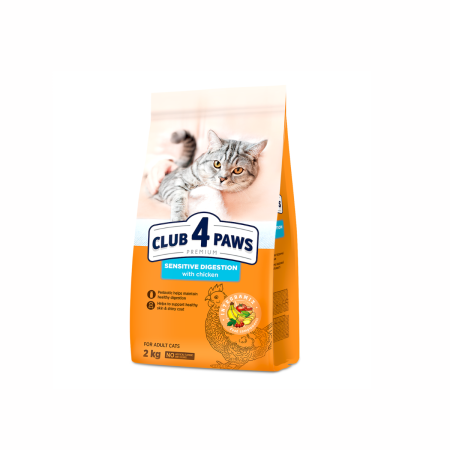 Hrana uscata - Club 4 Paws Premium, Sensitive, Hrana uscata pisici adulte, 2kg