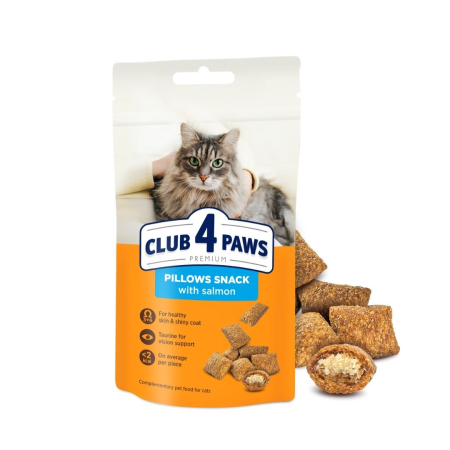 Recompense - Club 4 Paws, Recompense Pernute pisici - cu somon, 60g