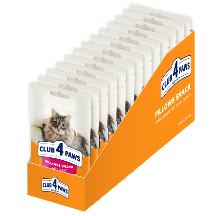 Club 4 Paws, Recompense Pernute pisici - cu vita, 60g [1]