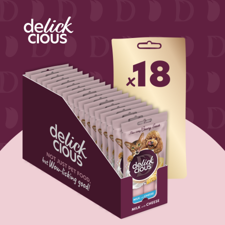DELICKCIOUS, Recompense cremoase caini si pisici - lapte cascaval, 60g [4]