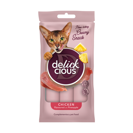 DELICKCIOUS, Recompense cremoase cu pui si ananas, 2x60g [1]