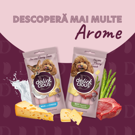 DELICKCIOUS, Recompense cremoase pisici - Rata si merisoare, 60g [7]