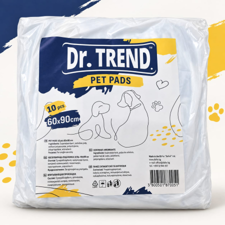 Igiena caini - Dr.Trend, Covorase absorbante, 60x90cm, 10 buc