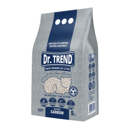 Asternut igienic - Dr.Trend Premium, Asternut igienic pentru pisici - Active Carbon, 5L