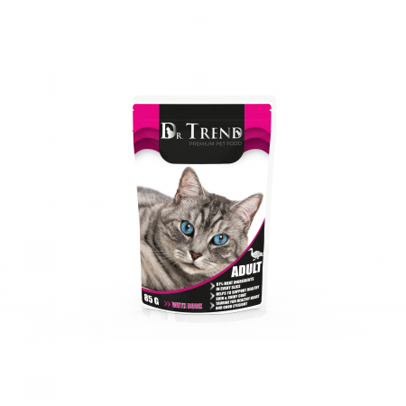 Produse pentru pisici - Hrana umeda pisici, cu rata, Dr. Trend