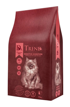 Produse pentru pisici - Dr.Trend Premium, Sensitive, Hrana uscata pisici adulte, 15 kg