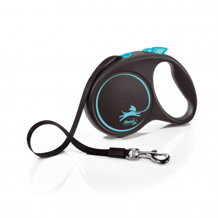 Accesorii - Lesa retractabila de 5m,albastru, Flexi Black Design
