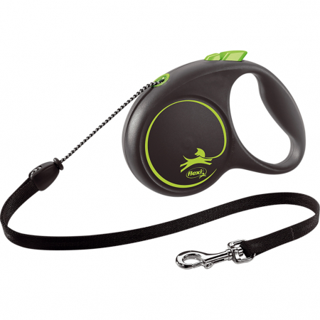 Accesorii - Lesa retractabila cu snur de 5m, verde, Flexi Black Design