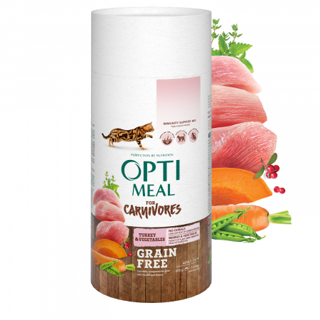 Hrana uscata - Optimeal Grain Free Hrana uscata pisici adulte - curcan si legume, 650g