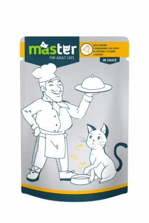 Hrana umeda - Master Hrana umeda pisici - cu Pui in sos, 24x80g
