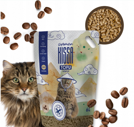 Kissa, asternut pisici, Tofu - cafea, 6l, 2.5kg [1]