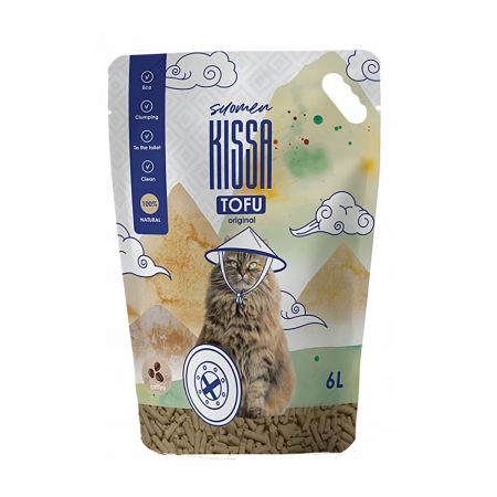 Asternut igienic - Kissa, asternut pisici, Tofu - cafea, 6l, 2.5kg