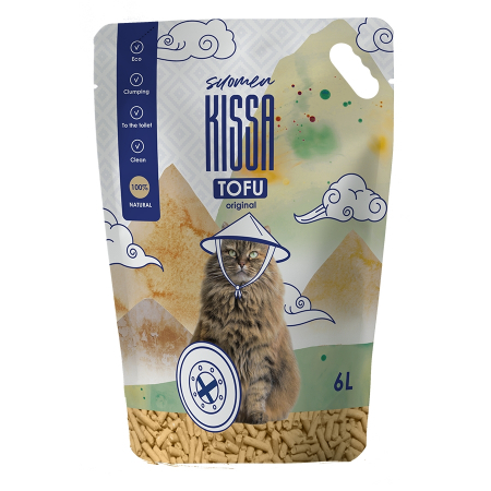 Asternut igienic - Kissa asternut pisici, Tofu - aloe vera, 6l, 2.5kg